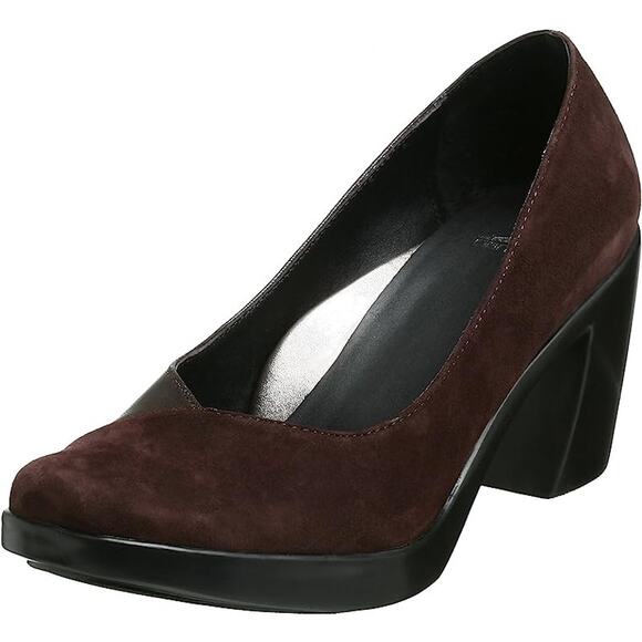 Dansko Tuttie Suede Heels Comfort Suede Leather Pump 3" Block Heel Brown 7 - Picture 1 of 7